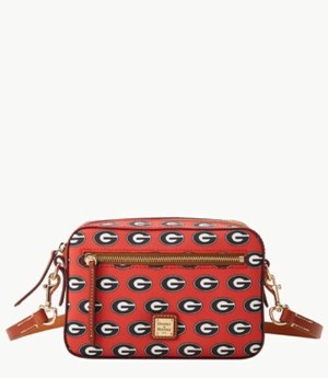 Red Dooney And Bourke NCAA University Of Georgia Camera Zip Women's Crossbody Bags | 15CMDIXSL