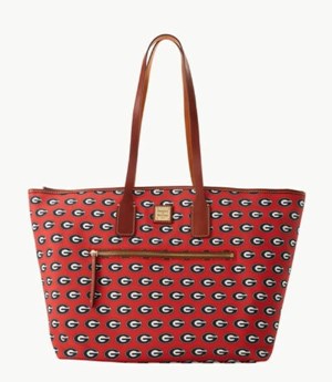 Red Dooney And Bourke NCAA University Of Georgia Large Women's Tote Bags | 32FHUAEXR