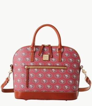 Red Dooney And Bourke NFL 49ers Domed Zip Women's Satchel Bags | 58PHXBTSV