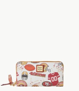 Red Dooney And Bourke NFL 49ers Large Zip Around Women's Wristlets | 95HPBIMOQ