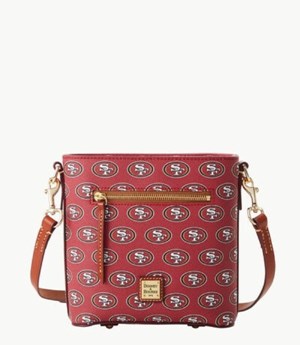 Red Dooney And Bourke NFL 49ers Small Zip Women's Crossbody Bags | 50NZUEQSV