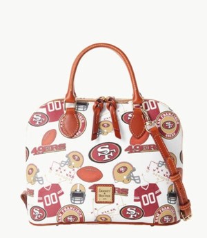 Red Dooney And Bourke NFL 49ers Zip Zip Women's Satchel Bags | 15NEQOYRU