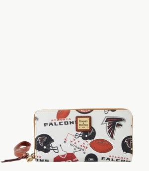 Red Dooney And Bourke NFL Falcons Large Zip Around Women's Wristlets | 02EMNQKYC