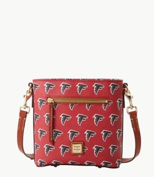 Red Dooney And Bourke NFL Falcons Small Zip Women's Crossbody Bags | 36MEXOFRU