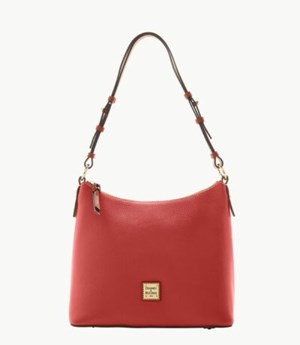 Red Dooney And Bourke Pebble Grain Women's Hobo Bag | 10JWZVBLO