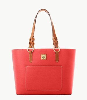 Red Dooney And Bourke Saffiano Tammy Women's Tote Bags | 45LWBAYVC