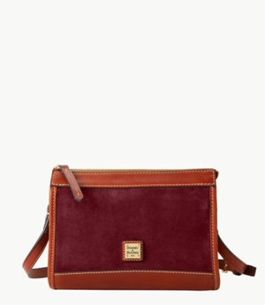 Red Dooney And Bourke Suede Zip Women's Crossbody Bags | 46AXJNCVL