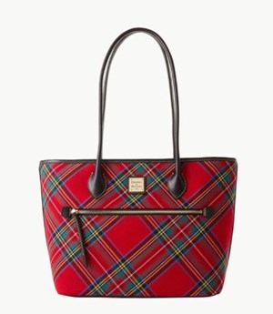 Red Dooney And Bourke Tartan Women's Tote Bags | 48YARITFU