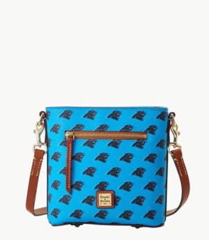 Turquoise Dooney And Bourke NFL Panthers Small Zip Women's Crossbody Bags | 25NGAQLVI