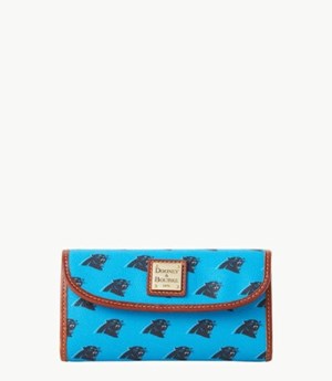 Turquoise Dooney And Bourke NFL Panthers Continental Women's Clutch Bag | 83KVSMDLF