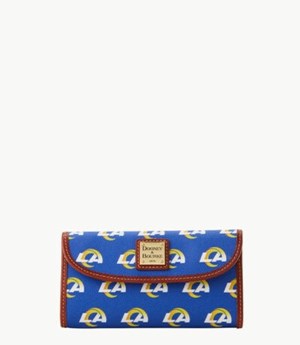 Turquoise Dooney And Bourke NFL Rams Continental Women's Clutch Bag | 38VHUYQFM