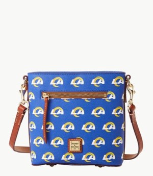 Turquoise Dooney And Bourke NFL Rams Small Zip Women's Crossbody Bags | 39HZDPMKS