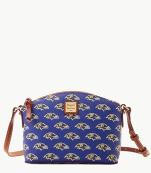 Turquoise Dooney And Bourke NFL Ravens Suki Women's Crossbody Bags | 29QPHRFBE