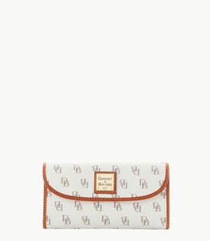 White Dooney And Bourke Gretta Continental Women's Clutch Bag | 67FULAKRS