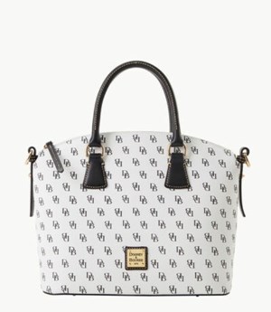 White Dooney And Bourke Gretta Domed Women's Satchel Bags | 45KTPQZID