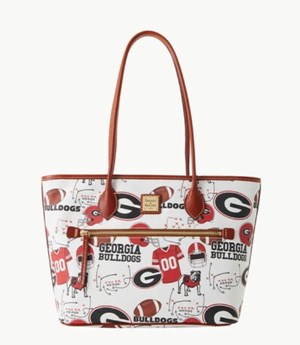 White Dooney And Bourke NCAA University Of Georgia Women's Tote Bags | 27GVHKCSD