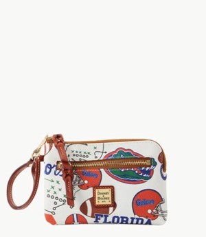 White Dooney And Bourke NCAA University Of Florida Zip Around Women's Wristlets | 28RXLOZWJ