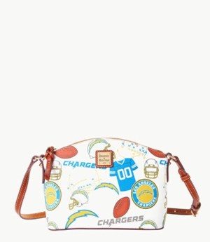 White Dooney And Bourke NFL Chargers Suki Women's Crossbody Bags | 38EALHTYK