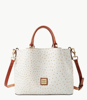 White Dooney And Bourke Ostrich Barlow Women's Satchel Bags | 52FOZPMJI