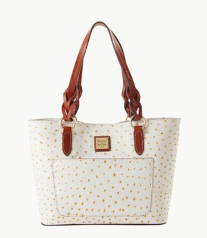 White Dooney And Bourke Ostrich Small Gretchen Women's Tote Bags | 47OFPWAXL