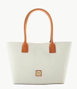 White Dooney And Bourke Saffiano Small Russel Women's Tote Bags | 76TXFNGSJ