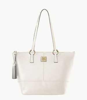 White Dooney And Bourke Saffiano Small Tobi Women's Tote Bags | 09HCVAGUQ