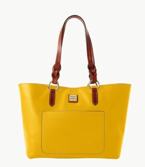 Yellow Dooney And Bourke Pebble Grain Tammy Women's Tote Bags | 74TIJCQYK