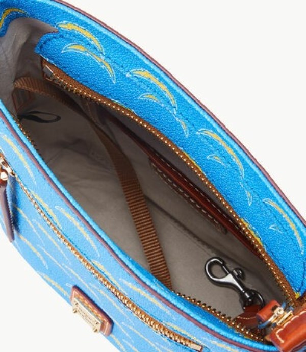 AZURE Dooney And Bourke NFL Chargers Small Zip Women's Crossbody Bags | 07TFNUBWC