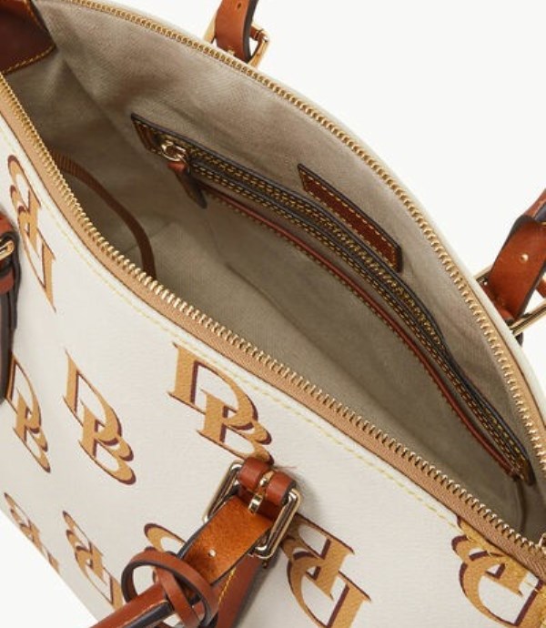 Beige Dooney And Bourke Monogram Domed Women's Satchel Bags | 31VWXRBIP