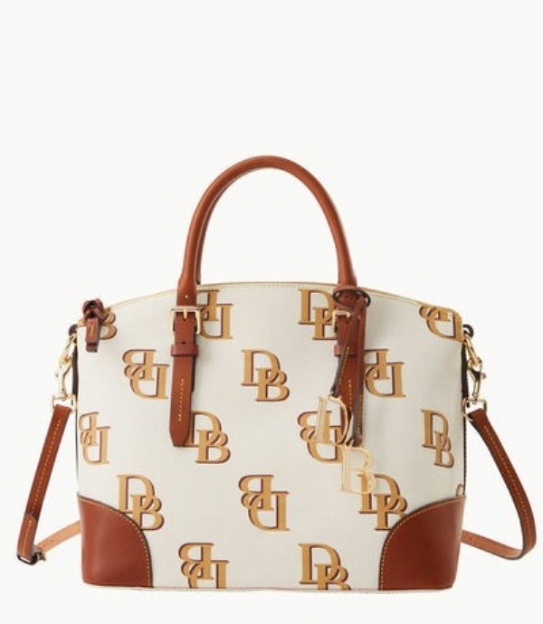 Beige Dooney And Bourke Monogram Domed Women\'s Satchel Bags | 31VWXRBIP