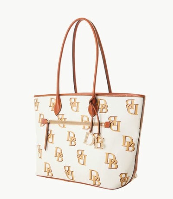 Beige Dooney And Bourke Monogram Large Women's Tote Bags | 36HDNJTKZ