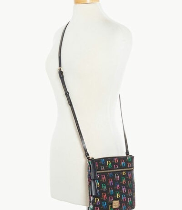 Black Dooney And Bourke DB75 Multi Double Zip Tassel Women's Crossbody Bags | 91YSPEBDW