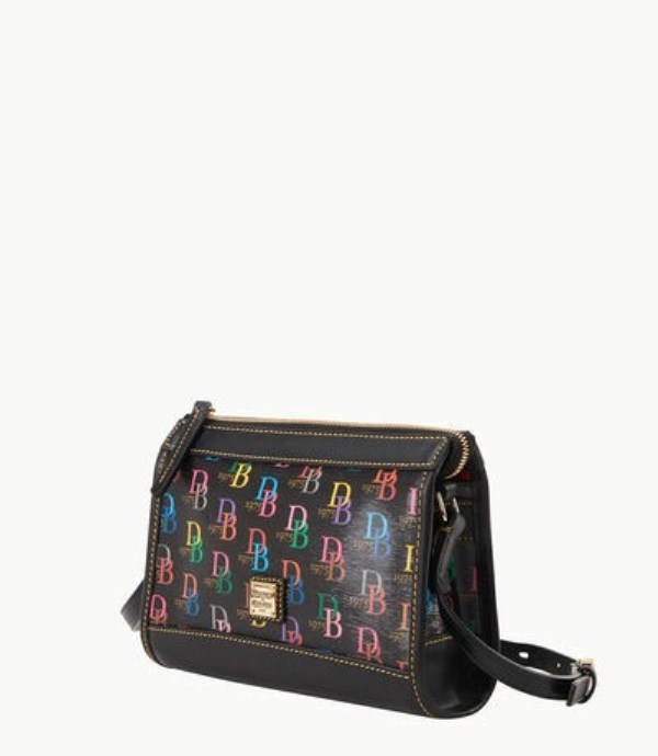 Black Dooney And Bourke DB75 Multi Zip Women's Crossbody Bags | 81GYRMNUT