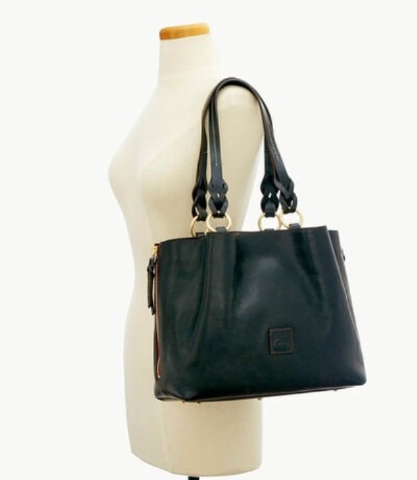 Black Dooney And Bourke Florentine Large Zip Barlow Women's Tote Bags | 13RFKYBQZ