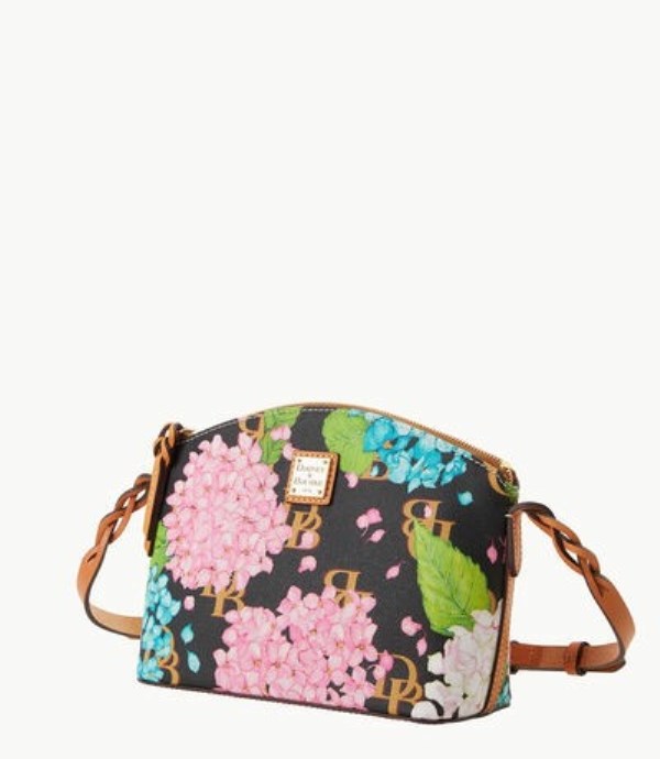 Black Dooney And Bourke Hydrangea Monogram Penny Women's Crossbody Bags | 54HYVUMGT