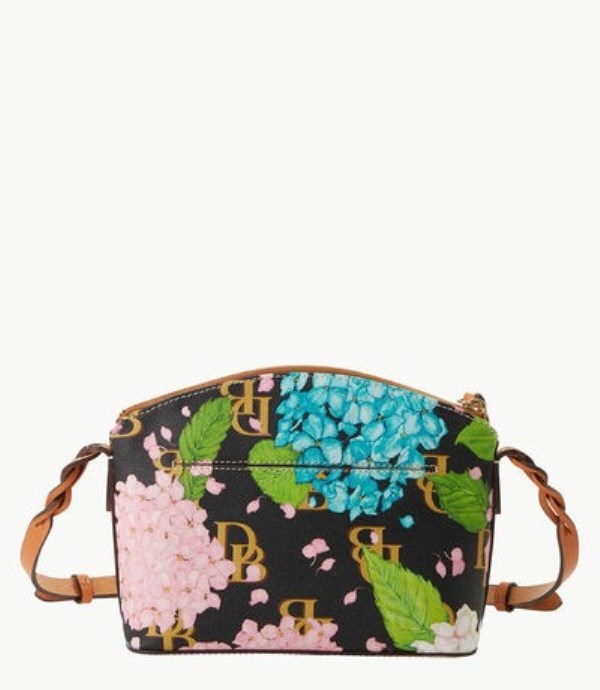 Black Dooney And Bourke Hydrangea Monogram Penny Women's Crossbody Bags | 54HYVUMGT