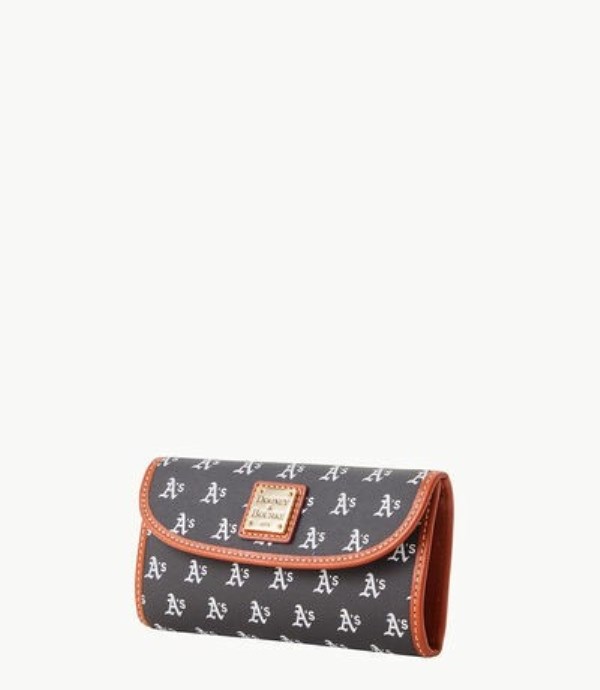 Black Dooney And Bourke MLB Athletics Continental Women's Clutch Bag | 93NTZJSEH