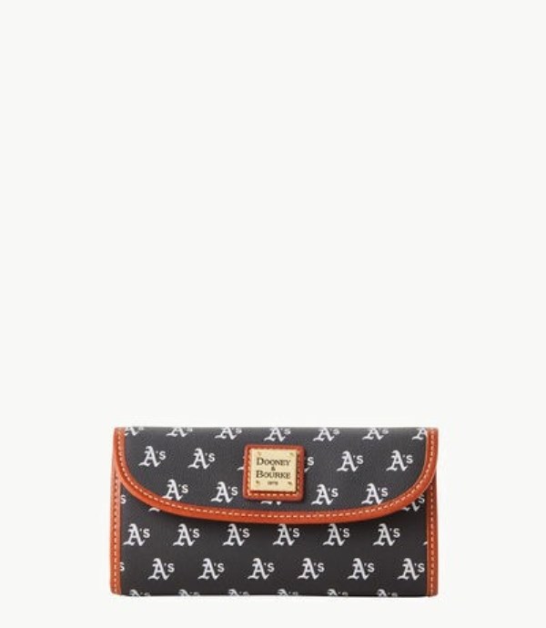 Black Dooney And Bourke MLB Athletics Continental Women\'s Clutch Bag | 93NTZJSEH