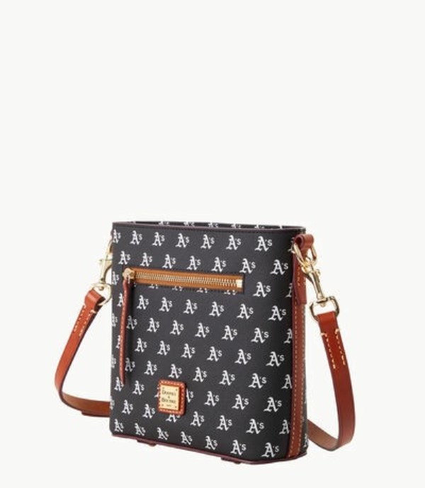 Black Dooney And Bourke MLB Athletics Small Zip Women's Crossbody Bags | 94DAOVZTN