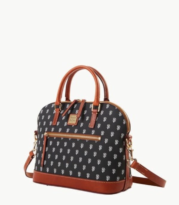 Black Dooney And Bourke MLB Giants Domed Zip Women's Satchel Bags | 97QHFCDLR