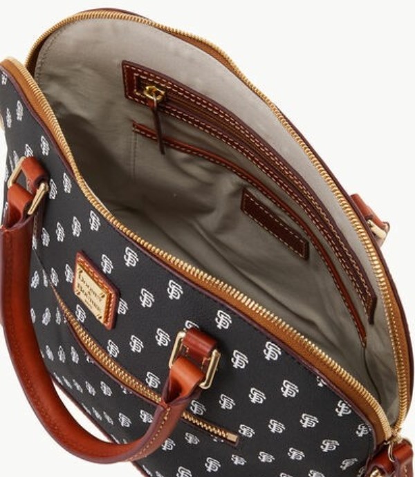 Black Dooney And Bourke MLB Giants Domed Zip Women's Satchel Bags | 97QHFCDLR