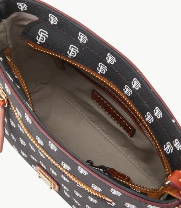 Black Dooney And Bourke MLB Giants Small Zip Women's Crossbody Bags | 15LEIGXMH