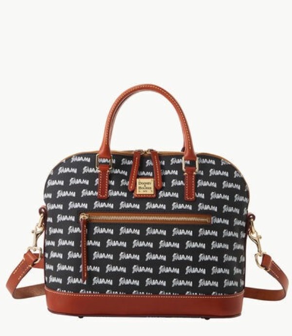 Black Dooney And Bourke MLB Marlins Domed Zip Women\'s Satchel Bags | 47KWXYJRV