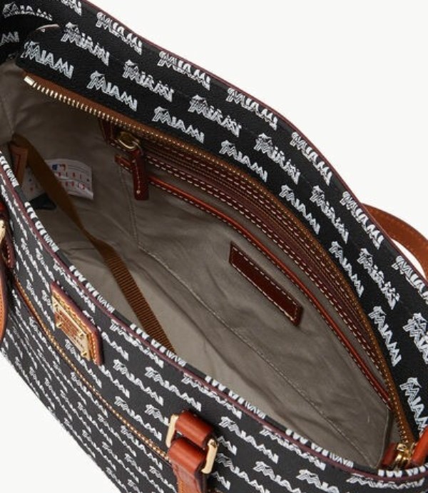 Black Dooney And Bourke MLB Marlins Women's Shopper Bag | 47BCWMORE