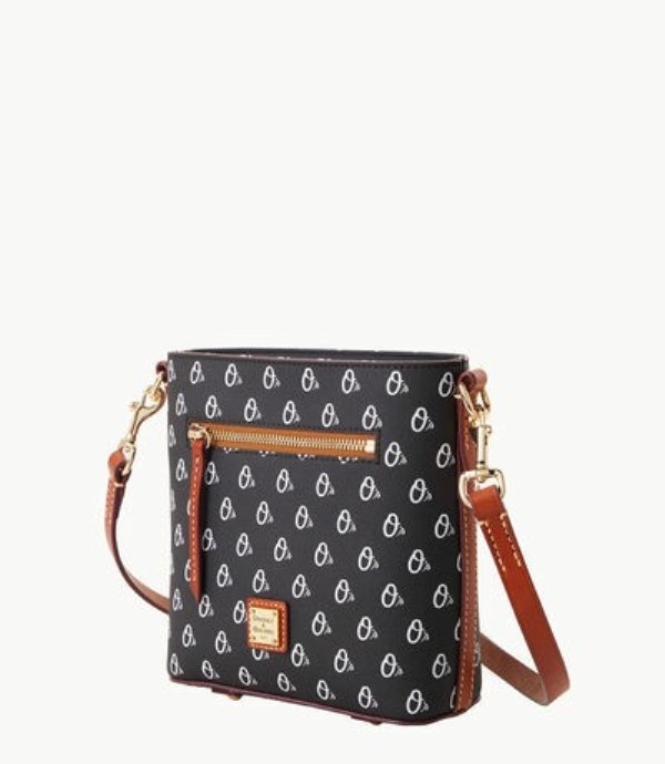 Black Dooney And Bourke MLB Orioles Small Zip Women's Crossbody Bags | 29QWKILES