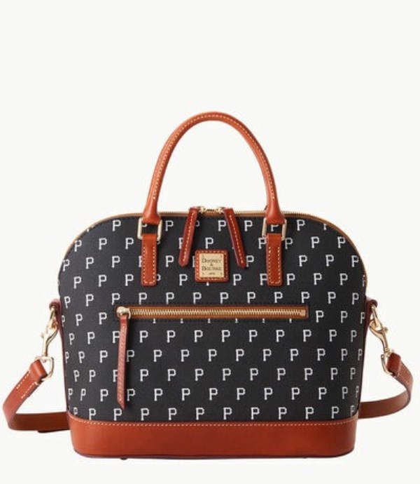 Black Dooney And Bourke MLB Pirates Domed Zip Women\'s Satchel Bags | 85XSNTBLP