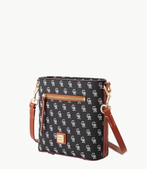 Black Dooney And Bourke MLB Rockies Small Zip Women's Crossbody Bags | 75REFOGJQ