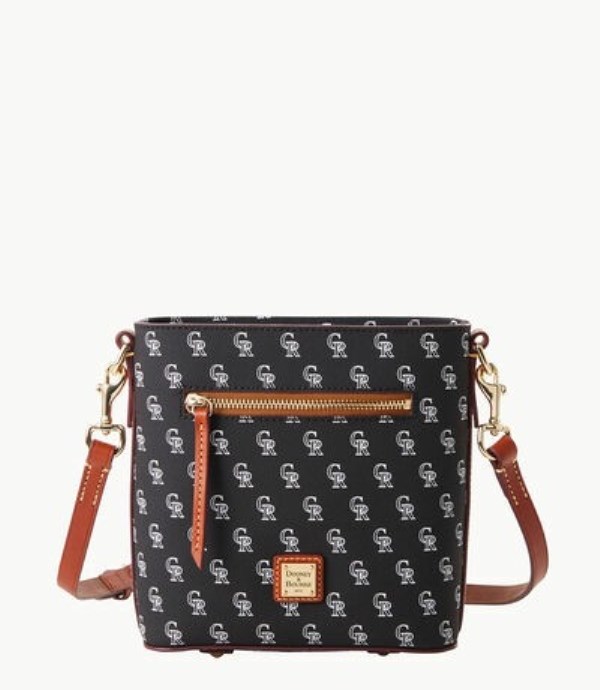 Black Dooney And Bourke MLB Rockies Small Zip Women\'s Crossbody Bags | 75REFOGJQ