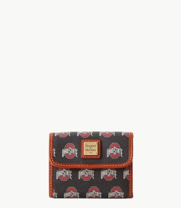 Black Dooney And Bourke NCAA Ohio State Flap Credit Women\'s Wallets | 21MYQUJWF