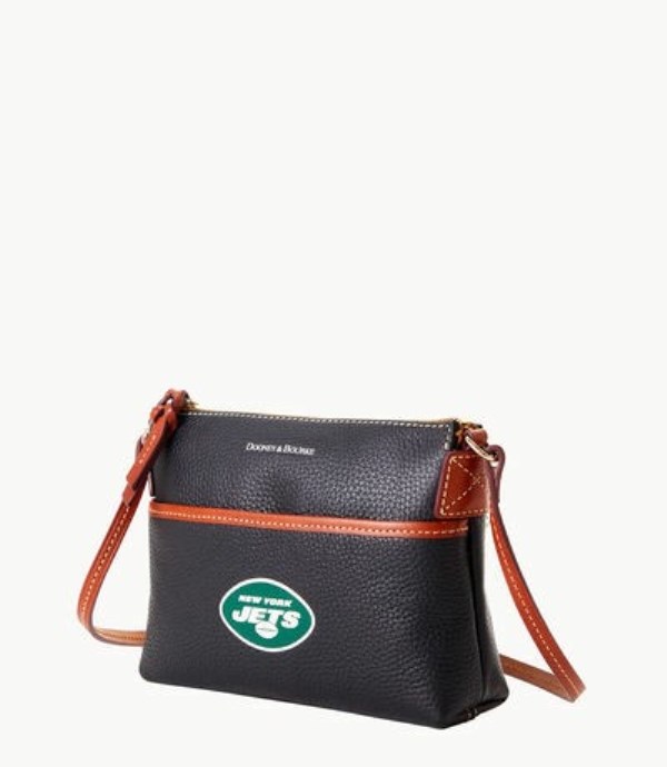 Black Dooney And Bourke NFL Jets Ginger Women's Crossbody Bags | 49NLQASJW